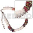 Philippine Anklets White Rose W/ Rainbow Hammershell Combi