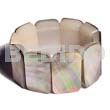 Philippine Bracelets Bangles 30mmx20mm Blacklip W/ Resin Backing Elastic Bangle