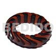 Philippine Bracelets Bangles Elastic Overlapping Camagong & Bayong Wood Bangle / Ht=20mm W=15mm
