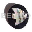 Philippine Brooches Inlaid Angelfish W/ Oval Black Tab Brooch