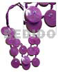 Graduated Necklaces 25mm Lavender Capiz Shells In Graduated Layer 18