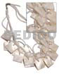 Graduated Necklaces 3 Graduated Rows Of Pearl White Glass Beads ( 17