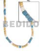 Surfer Jewelry 4-5mm Nat Wht Coco Pklt/blue Limestone/wht Shell