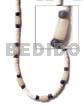 Surfer Jewelry 4-5mm Heishe White Clam / Pukalet Black W/ White Buri