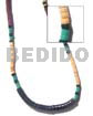 Surfer Jewelry 4-5mm Melo Shell W/ 4-5mm Coco Heishe Green / Maroon & 7-8mm Coco Heishe Black
