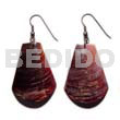 Philippine Dangling Earrings Dangling Brown Shell 35mm