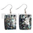 Philippine Dangling Earrings Dangling 25mmx20mm Rectangular Paua Shells
