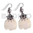Philippine Dangling Earrings Dangling 3 Pcs. 20mmx12mm Kabibe Oval In Oxidized Metal