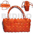 Native Bags Orange Coco Flowers W/ Inner Lining
