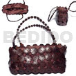 Native Bags Brown Coco Flowers W/ Inner Lining
