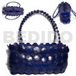 Native Bags Navy Blue Coco Flowers W/ Inner Lining