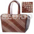 Native Bags Brown Banig Beach Bag L=14 In. W= 10 In. Base = 5.5 In.