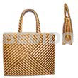 Native Bags Pandan Indo Stripe Bag/ Large/ 14 1/2 X 5 1/2 X 11 1/2 In/ Handle 6 1/2 In.