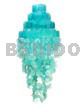 Capiz Shell Chandeliers 4 Layers Monogram Aqua Blue Capiz Shell Chandelier 15 In. X 43 In.
part Is 16 Inches, Length Is 22 In.