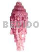 Capiz Shell Chandeliers 4 Layers Monogram Wine Capiz Shell Chandelier 15 In. X 43 In.