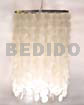 Capiz Shell Chandeliers Silver Rims Dangling Natural Capiz Shell Chandelier
