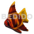 Philippine Refrigerator Magnets Fish Handpainted Wood Refrigerator Magnet 90mmx65mm / Can Be Personalized W/ Text