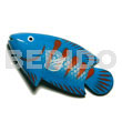 Philippine Refrigerator Magnets Fish Handpainted Wood Refrigerator Magnet 73mmx35mm / Can Be Personalized W/ Text