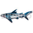 Philippine Refrigerator Magnets Shark Handpainted Wood Refrigerator Magnet 150mmx65mm / Can Be Personalized W/ Text