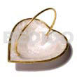 Capiz Gifts Decorative Capiz Heart Basket 55mmx60mmx45mm