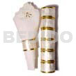 Capiz Gifts Decorative 1 Set ( 6 Pieces) Capiz Table Napkin Ring W/ Brass