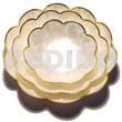 Capiz Gifts Decorative Capiz Round Scallop Bowl W/ Brass / 3 Pc Set