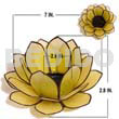Capiz Gifts Decorative Colored Lotus Capiz Yellow Flower Candle Holder / W=7in Base=2.8 In H= 2.8 In / Big