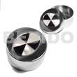 Capiz Gifts Decorative Stainless Metal Round Casing W/ Inlaid Blacktab & Troca Shells