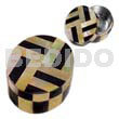 Capiz Gifts Decorative Stainless Metal Oval Casing W/ Inlaid Blacktab & Mop Shell Bars