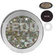 Capiz Gifts Decorative Stainless Metal Coaster W/ Inlaid Blocking Paua