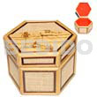 Philippine Wooden Box Bamboo W/ Raffia Jewelry Box / Large L=118mm X W=105mm X H=82mm