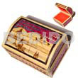 Philippine Wooden Box Bamboo W/ Pandan Jewelry Box / Large L=130mm X W=95mm X H=85mm