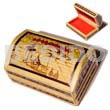 Philippine Wooden Box Bamboo W/ Pandan Jewelry Box / Small L=95mm X W=60mm X H=47mm