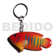 Philippine Keychain Fish Handpainted Wood Keychain 73mmx35mm / Can Be Personalized W/ Text