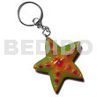 Philippine Keychain Starfish Handpainted Wood Keychain 65mm / Can Be Personalized W/ Text
