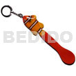 Philippine Keychain Fish On Spoon Handpainted Wood Keychain 135mmx28mm / Can Be Personalized W/ Text