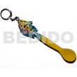 Philippine Keychain Fish On Spoon Handpainted Wood Keychain 135mmx28mm / Can Be Personalized W/ Text
