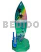Miniature Surfer Boards 18.5inx3/14inx3.4in Handpainted Wood Removable Surfboard Penholder W/ Card Horlder / Large