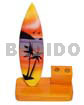 Miniature Surfer Boards 6inx3.5inx2.8in Handpainted Wood Surfboard Double Penholder / Medium