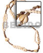 Leis Sigay Scallop-nassa White And Tiger- Length =40 In.