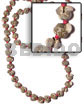 Leis Bonium W/ Fuschia Pink Beads / Length =40 In.