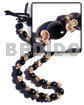 Leis 19 Pcs Black Kukui Seeds Lei W/ Green Everlasting Luhuanus Combi