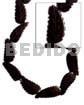 Bone Beads Horn Beads Black Horn Leaf 32mmx12mm