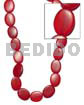 Bone Beads Horn Beads Red Horn Flat Oval 16mmx22mm