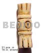 Bone Beads Horn Beads Natural Bone Tube W/ Groove 19mmx8mm / 21 Pcs. In 16in. Strand