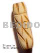Bone Beads Horn Beads Natural Bone Tube W/ Groove 19mmx8mm / 21 Pcs. In 16in. Strand