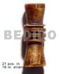 Bone Beads Horn Beads Natural Bone Tube W/ Groove 19mmx8mm / 21 Pcs. In 16in. Strand