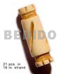 Bone Beads Horn Beads Natural Bone Tube W/ Groove 19mmx8mm / 21 Pcs. In 16in. Strand