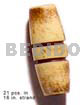 Bone Beads Horn Beads Natural Bone Tube W/ Groove 19mmx8mm / 21 Pcs. In 16in. Strand
