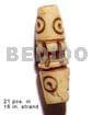 Bone Beads Horn Beads Natural Bone Tube W/ Groove 19mmx8mm / 21 Pcs. In 16in. Strand
